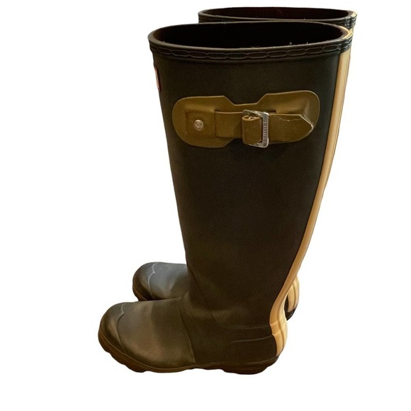 Hunter Women's Black Original Contrast Knee High Rain Boots Size US 5 - Picture 8 of 12